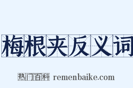 梅根夹反义词是什么意思的图片